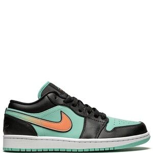Nike Mint and Black Sneakers with Orange Swoosh